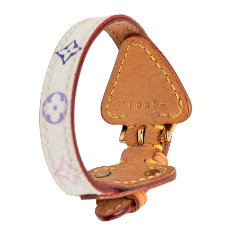 Louis Vuitton Monogram Bracelet Teda PM White Multicolor Leather — view 5