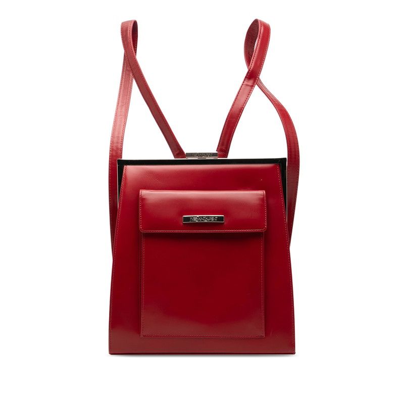 Saint Laurent Backpack Red Leather