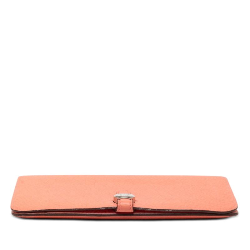 Hermes Dogon GM Bifold Wallet Pink Taurillon Clemence — view 3