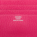 Hermes Bearn Recto Verso Trifold Wallet Rose Shocking Pink Chevre — view 8