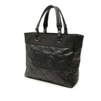 Chanel Paris Biarritz MM Tote Bag Black Leather — view 2