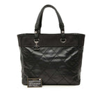 Chanel Paris Biarritz MM Tote Bag Black Leather — view 7