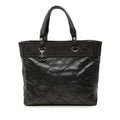 Chanel Paris Biarritz MM Tote Bag Black Leather