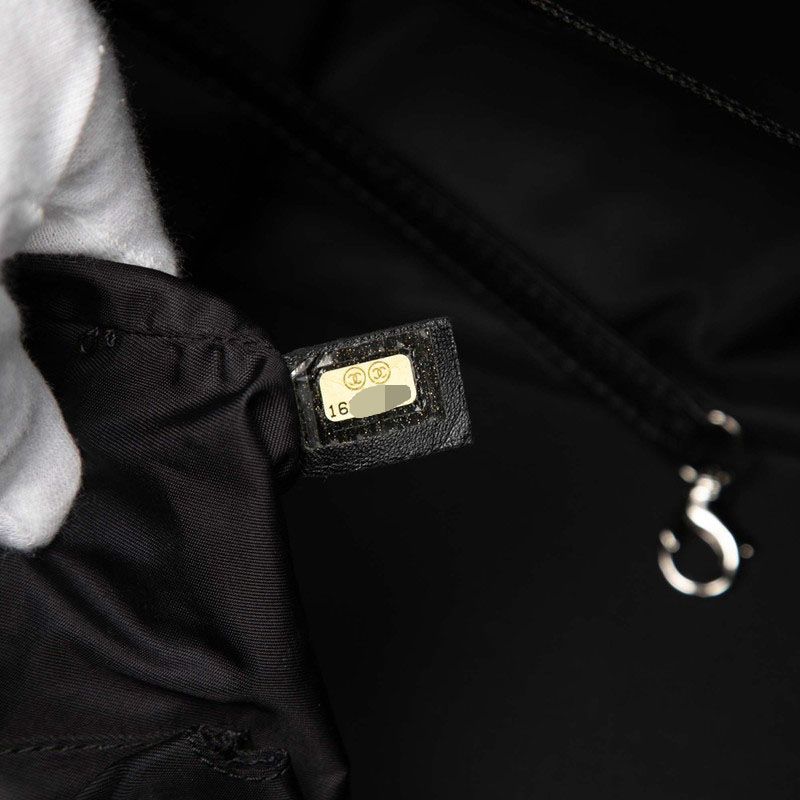 Chanel Paris Biarritz MM Tote Bag Black Leather — view 6