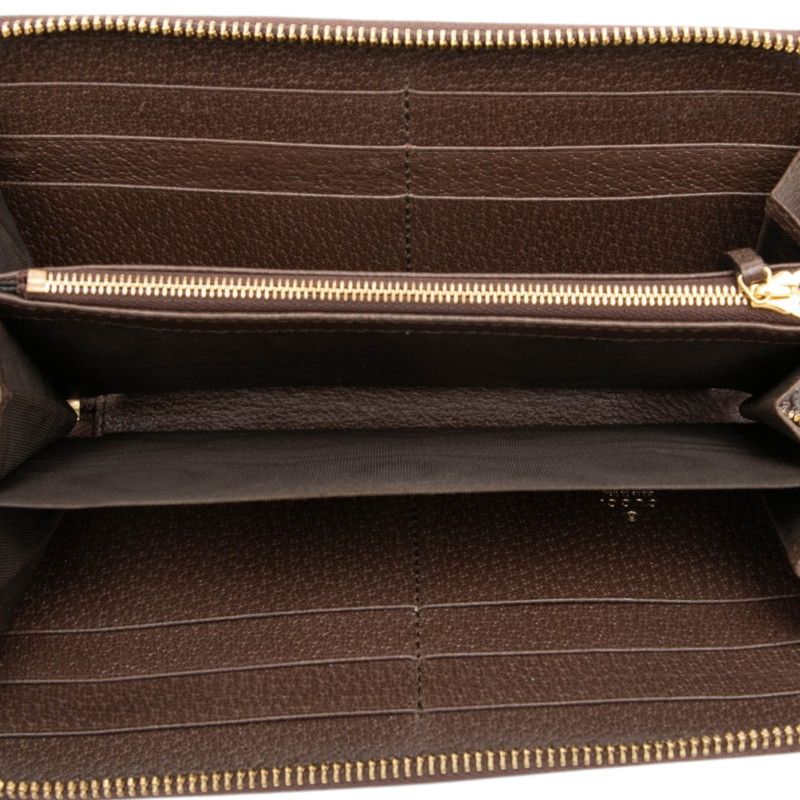 Gucci GG Supreme Bananya Print Zippy Wallet Brown Yellow Leather — view 4