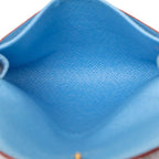 Louis Vuitton Monogram Multicolor Business Card Holder Case White Blue Leather — view 4