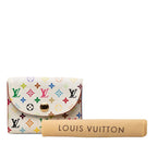 Louis Vuitton Monogram Multicolor Business Card Holder Case White Blue Leather — view 7