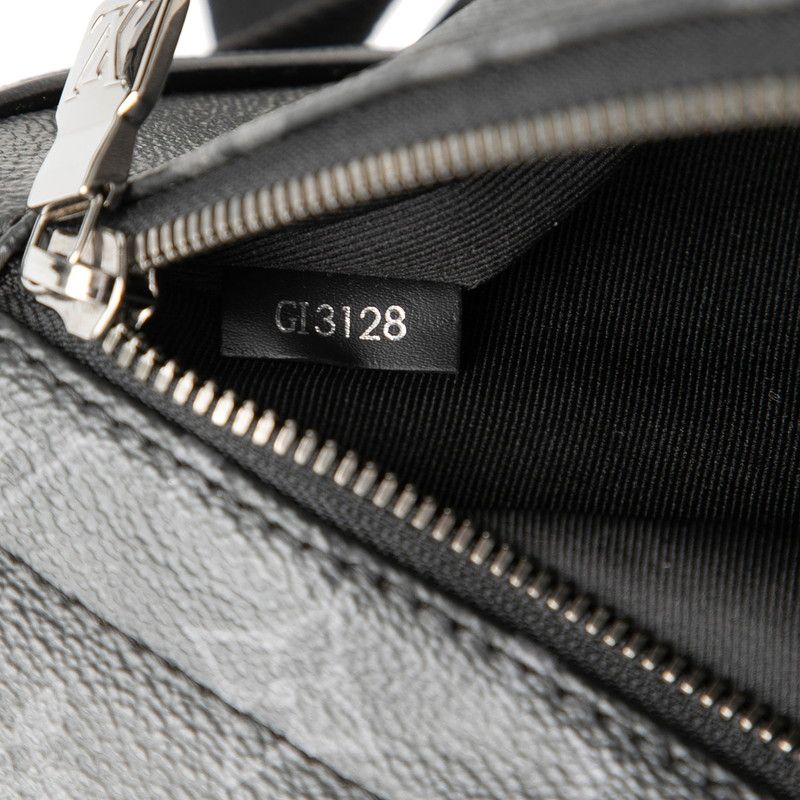 Louis Vuitton Monogram Eclipse District MM NM Crossbody Shoulder Bag Black — view 6