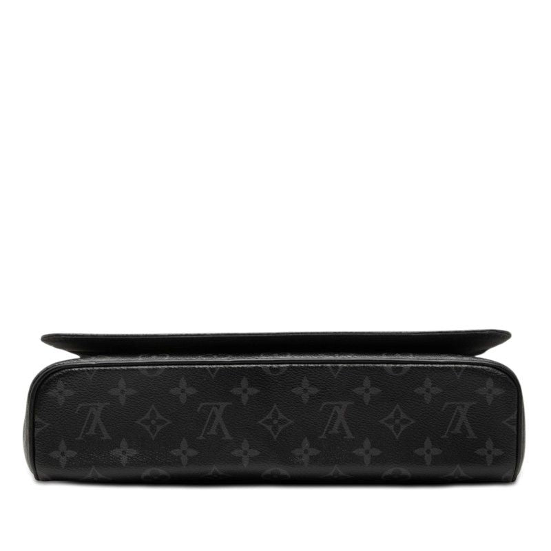 Louis Vuitton Monogram Eclipse District MM NM Crossbody Shoulder Bag Black — view 3