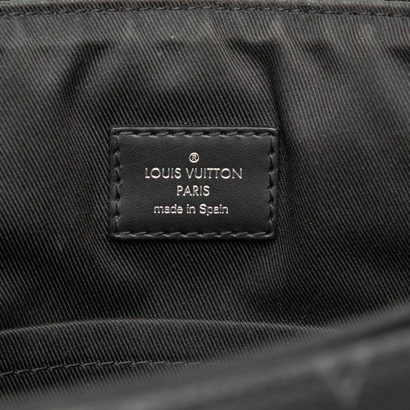 Louis Vuitton Monogram Eclipse District MM NM Crossbody Shoulder Bag Black — view 5