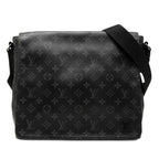 Louis Vuitton Monogram Eclipse District MM NM Crossbody Shoulder Bag Black