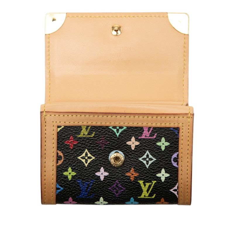 Louis Vuitton Monogram Multicolor Porte-Monnaie Plastic Coin Case Noir Black — view 4