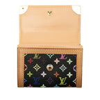 Louis Vuitton Monogram Multicolor Porte-Monnaie Plastic Coin Case Noir Black — view 4