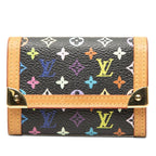 Louis Vuitton Monogram Multicolor Porte-Monnaie Plastic Coin Case Noir Black