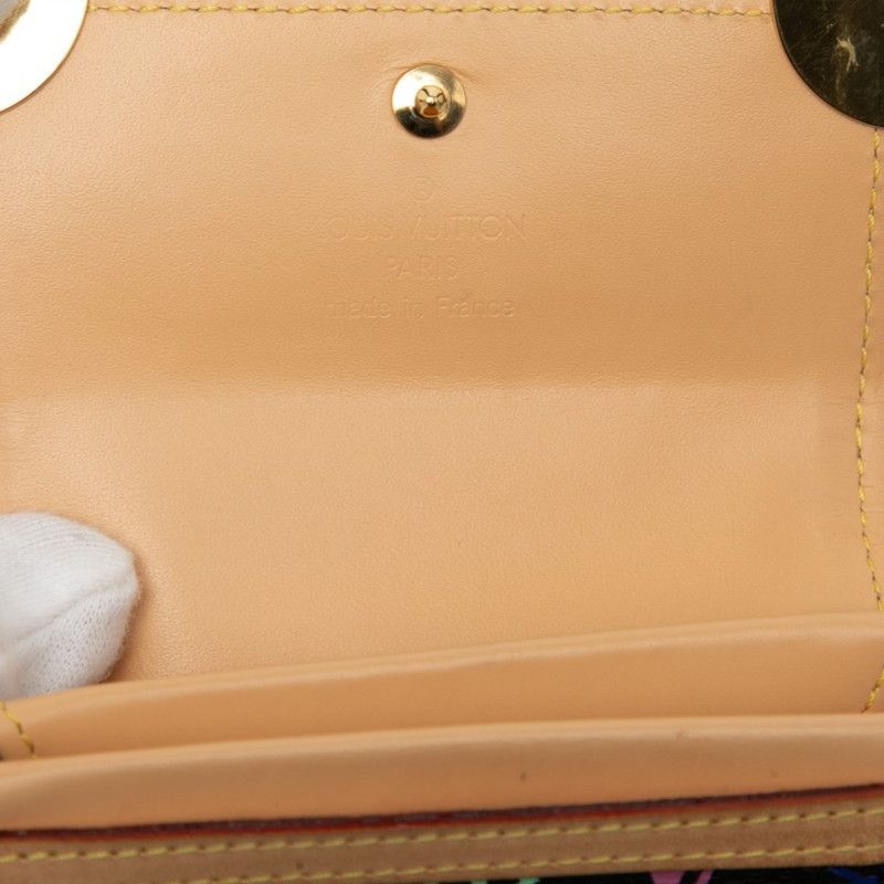 Louis Vuitton Monogram Multicolor Porte-Monnaie Plastic Coin Case Noir Black — view 6