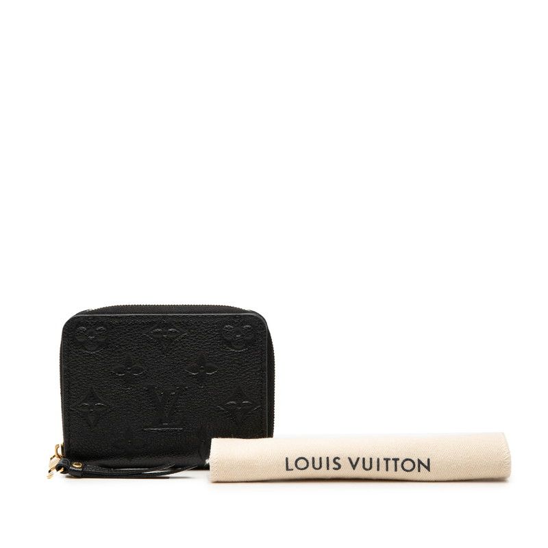 Louis Vuitton Monogram Empreinte Zippy Coin Purse Noir Black Leather — view 7