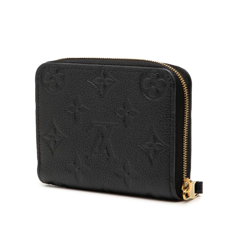 Louis Vuitton Monogram Empreinte Zippy Coin Purse Noir Black Leather — view 2