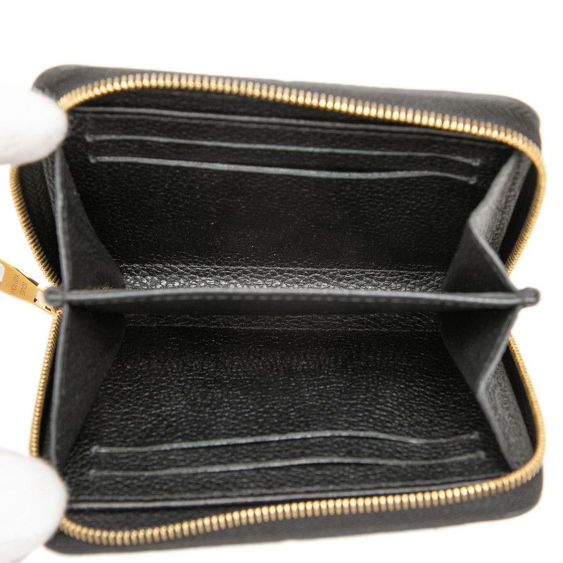Louis Vuitton Monogram Empreinte Zippy Coin Purse Noir Black Leather — view 4