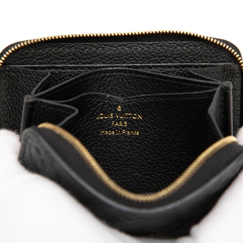 Louis Vuitton Monogram Empreinte Zippy Coin Purse Noir Black Leather — view 5