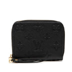 Louis Vuitton Monogram Empreinte Zippy Coin Purse Noir Black Leather