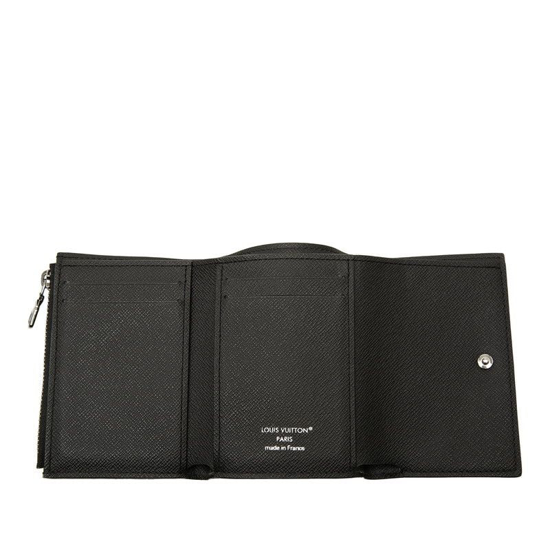 Louis Vuitton Monogram Eclipse Victor Wallet Trifold Black Gray Leather — view 4