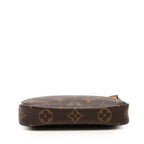 Louis Vuitton Monogram Mini Pochette Soirle Chain Handbag Pouch Brown Leather — view 3