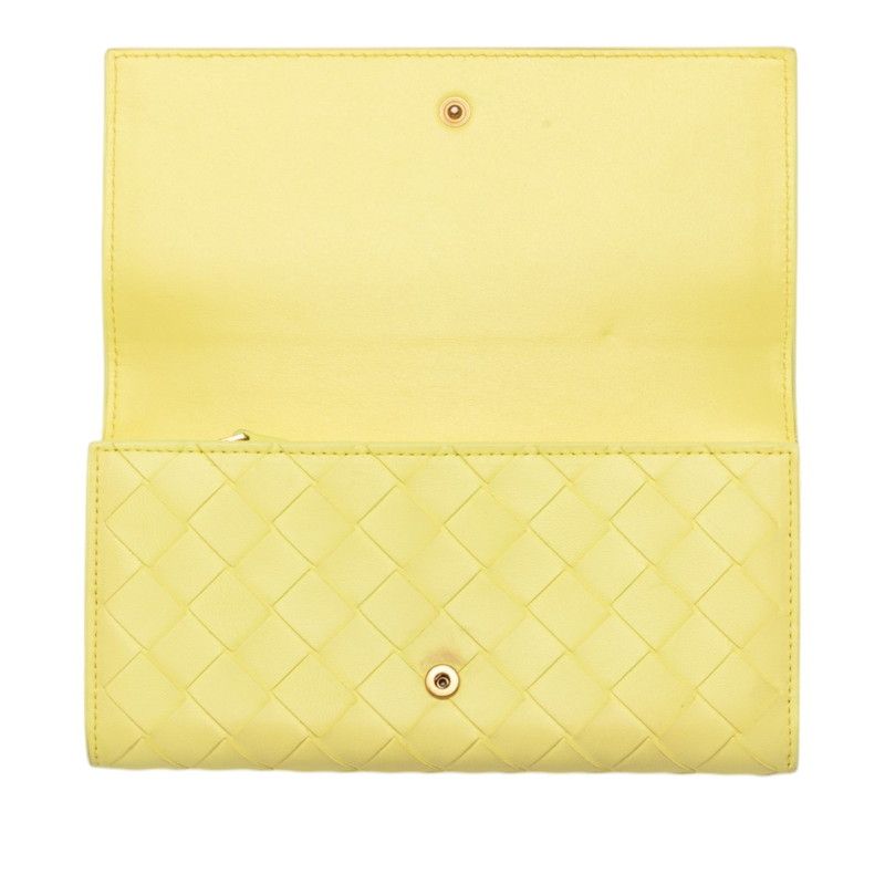 Bottega Veneta Intrecciato Wallet Yellow Leather — view 5