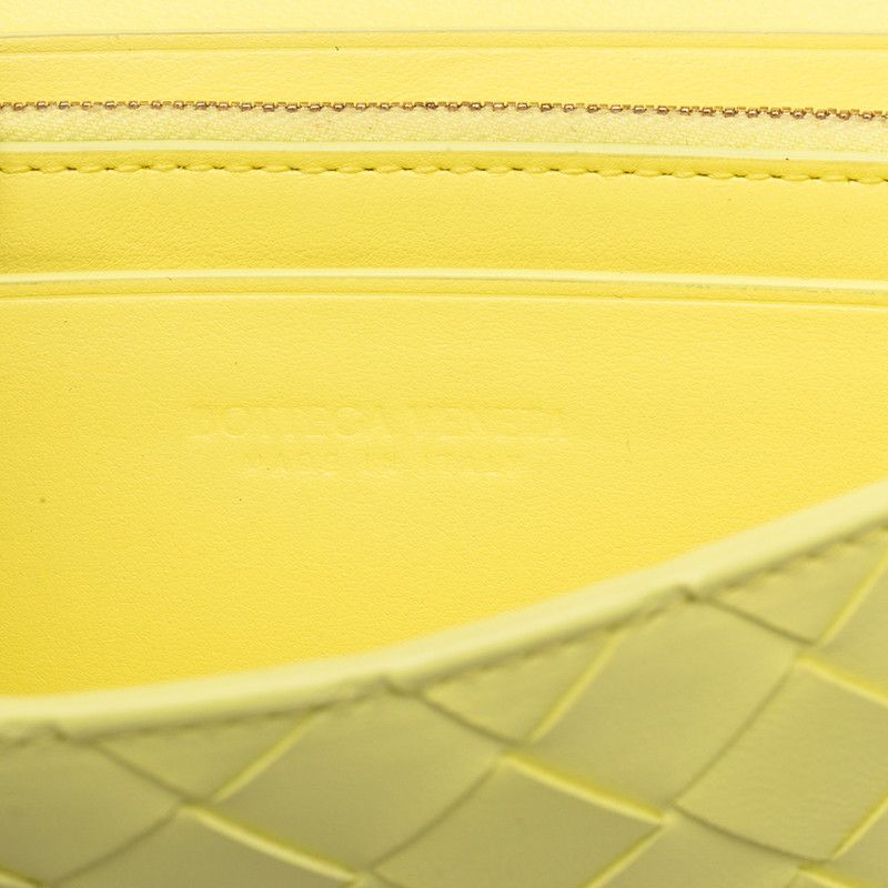 Bottega Veneta Intrecciato Wallet Yellow Leather — view 7