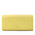 Bottega Veneta Intrecciato Wallet Yellow Leather