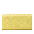 Bottega Veneta Intrecciato Wallet Yellow Leather