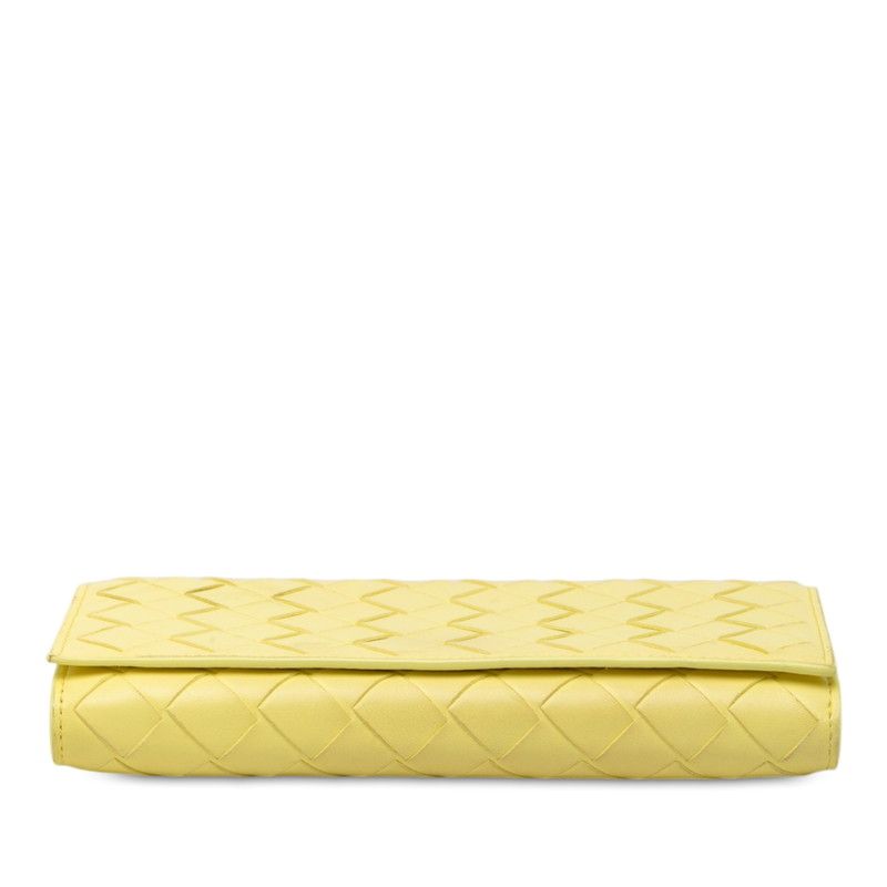 Bottega Veneta Intrecciato Wallet Yellow Leather — view 3