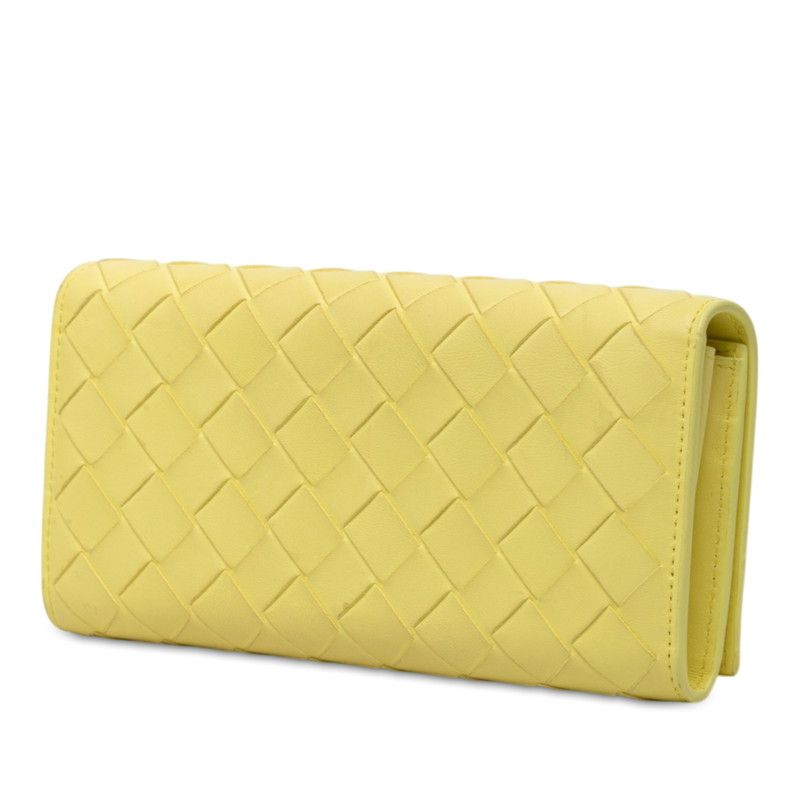 Bottega Veneta Intrecciato Wallet Yellow Leather — view 2