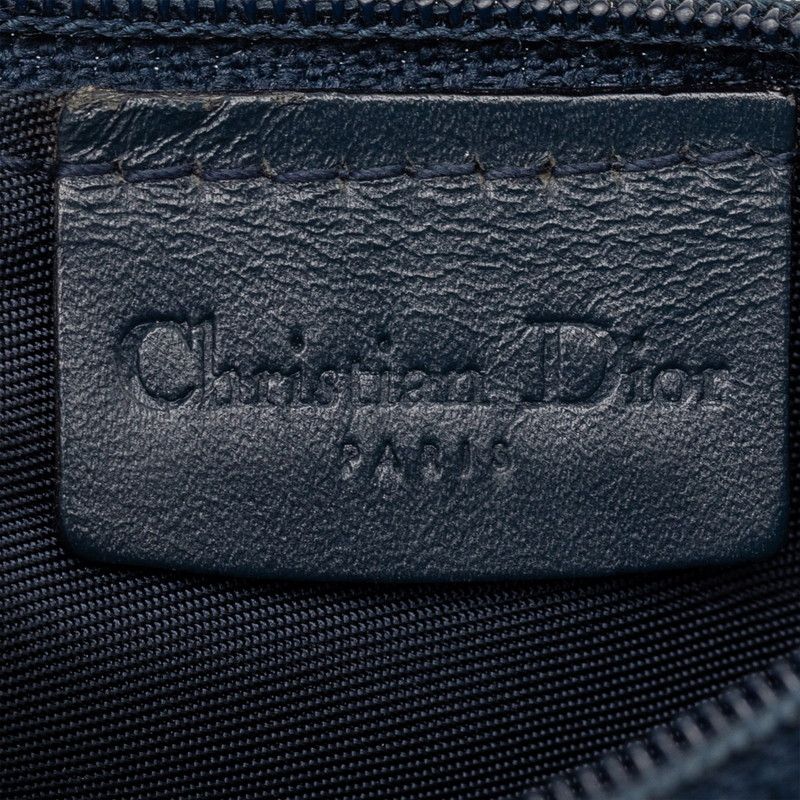 Dior Trotter Saddle Coin Case Mini Pouch Navy Canvas Leather — view 5