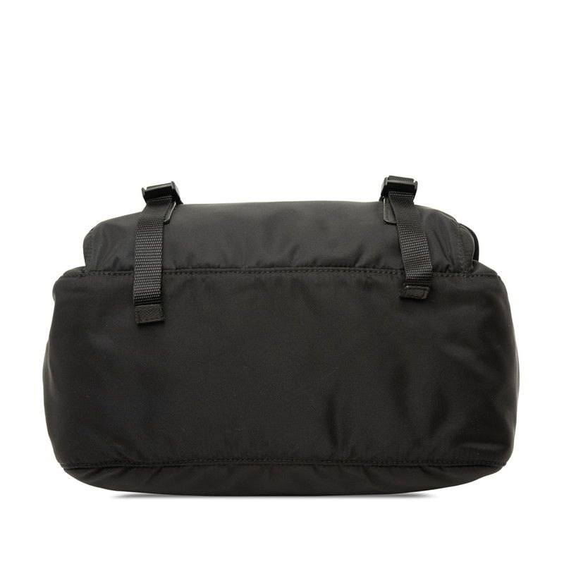Prada Crossbody Shoulder Bag Black Nylon Leather — view 3