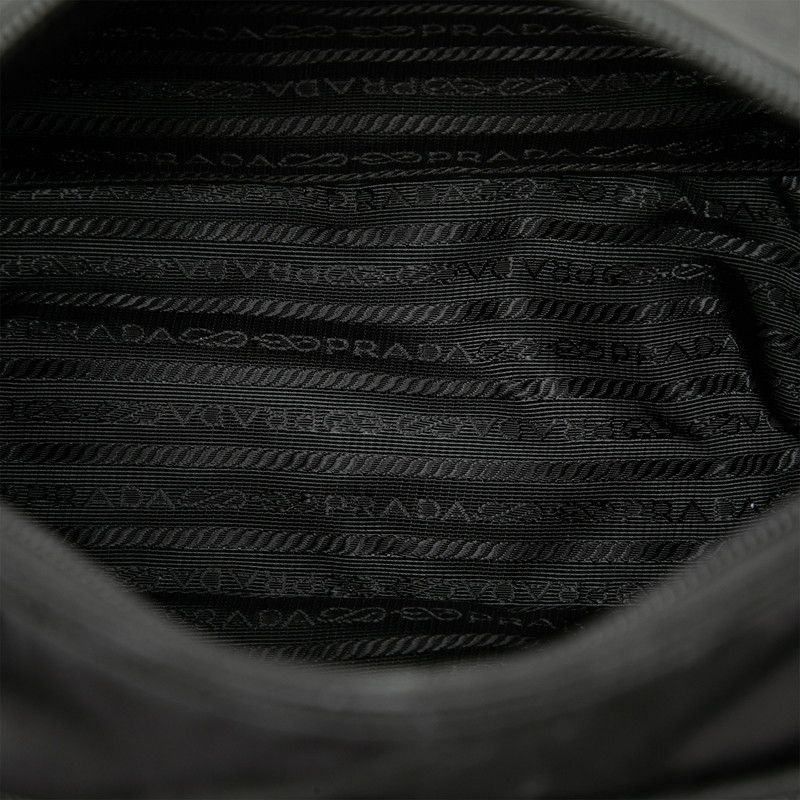 Prada Crossbody Shoulder Bag Black Nylon Leather — view 4