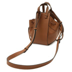 Loewe Hammock Drawstring Mini 2-Way Shoulder Bag Crossbody Leather Tan Brown — view 2