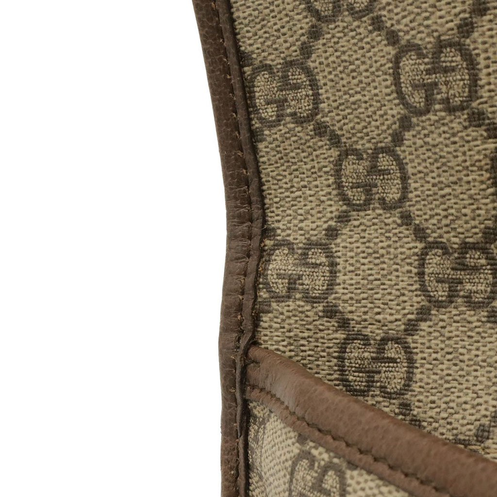 Gucci GG Supreme Metal Cat Head Sherry Line Belt Bag Leather Khaki Beige Mocha — view 8