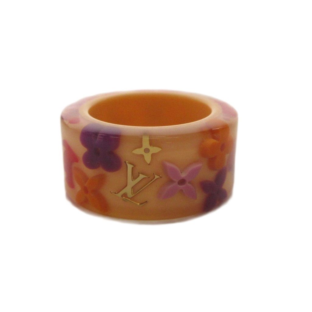 Louis Vuitton Bague Farandole Ring Monogram Resin M Beige Red YT