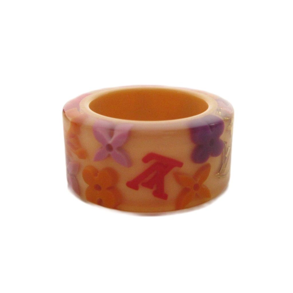 Louis Vuitton Bague Farandole Ring Monogram Resin M Beige Red YT — view 5