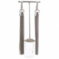 Saint Laurent Paris Tassel Earrings Chain Silver