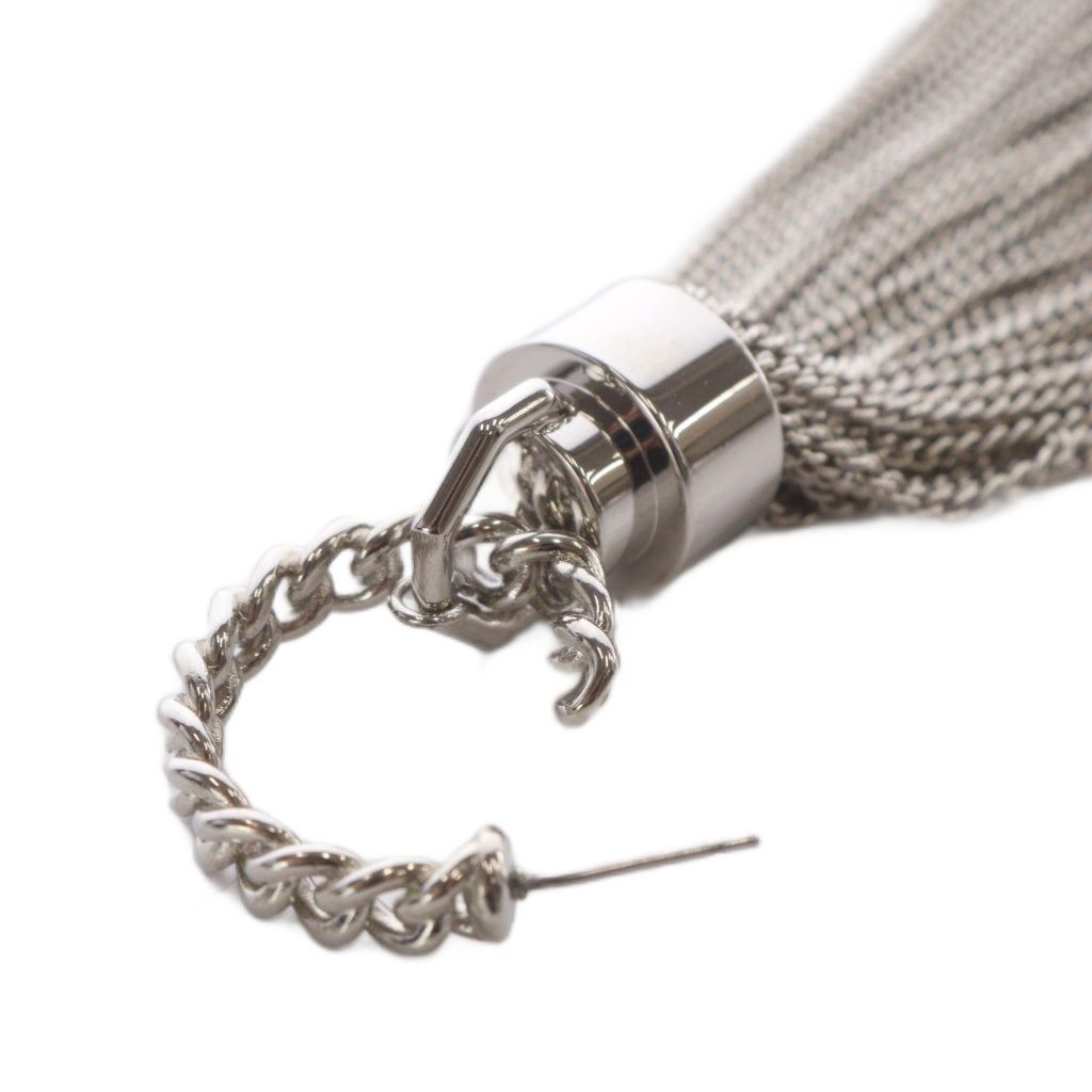 Saint Laurent Paris Tassel Earrings Chain Silver — view 6