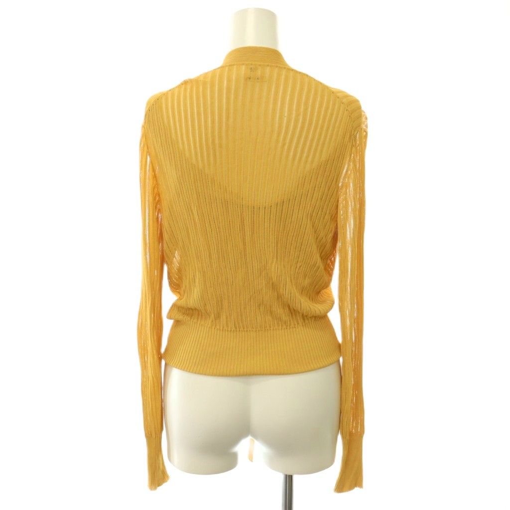 Hermes Knit Ensemble Cardigan Top 36 Mustard — view 2