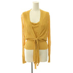 Hermes Knit Ensemble Cardigan Top 36 Mustard