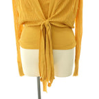 Hermes Knit Ensemble Cardigan Top 36 Mustard — view 7