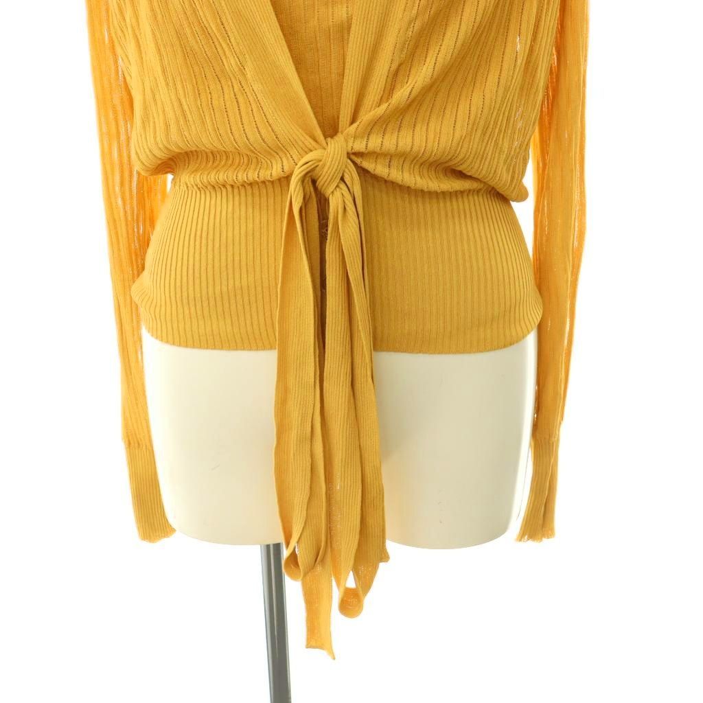 Hermes Knit Ensemble Cardigan Top 36 Mustard — view 7