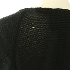 Chanel 18c Hose Button Tweed Cardigan 3/4 Sleeve 38 Black — view 7