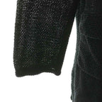 Chanel 18c Hose Button Tweed Cardigan 3/4 Sleeve 38 Black — view 5