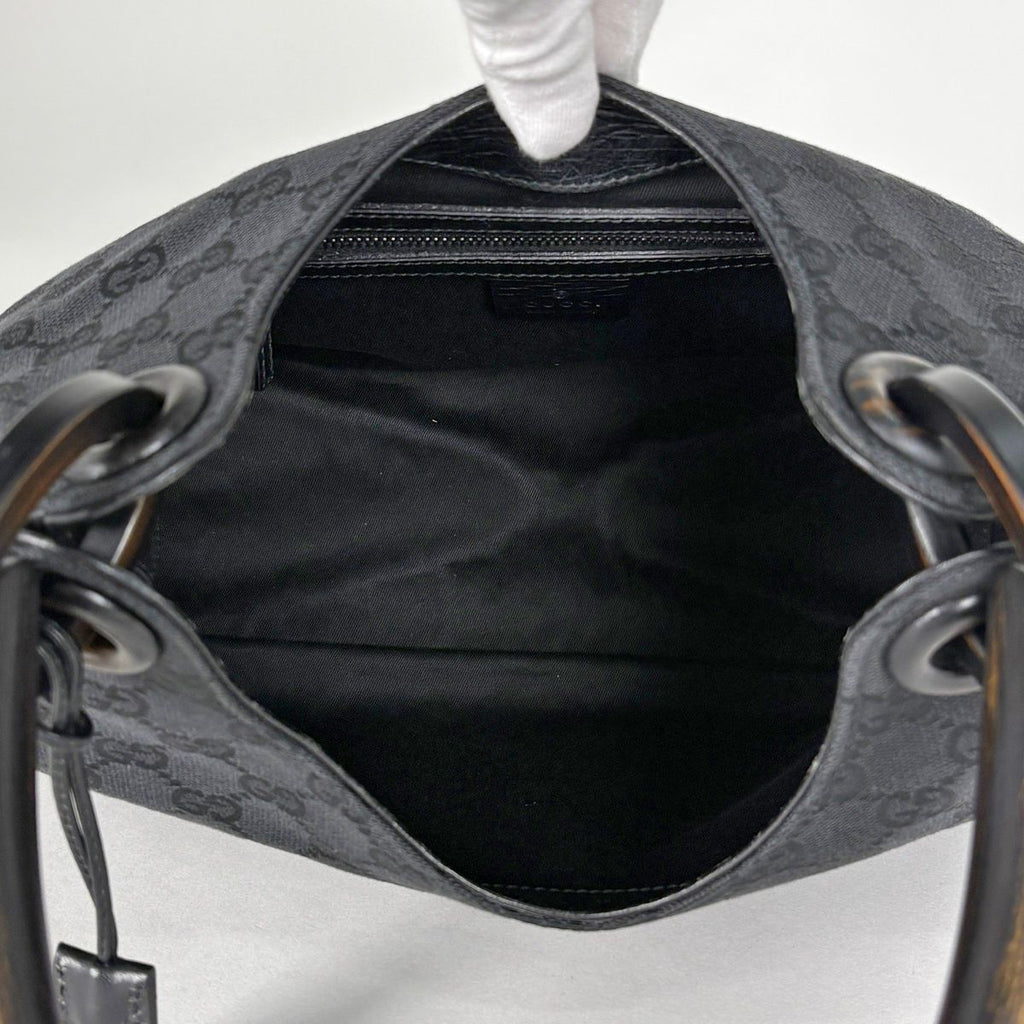 Gucci Shoulder Bag GG Pattern Canvas Black — view 6