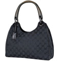 Gucci Shoulder Bag GG Pattern Canvas Black