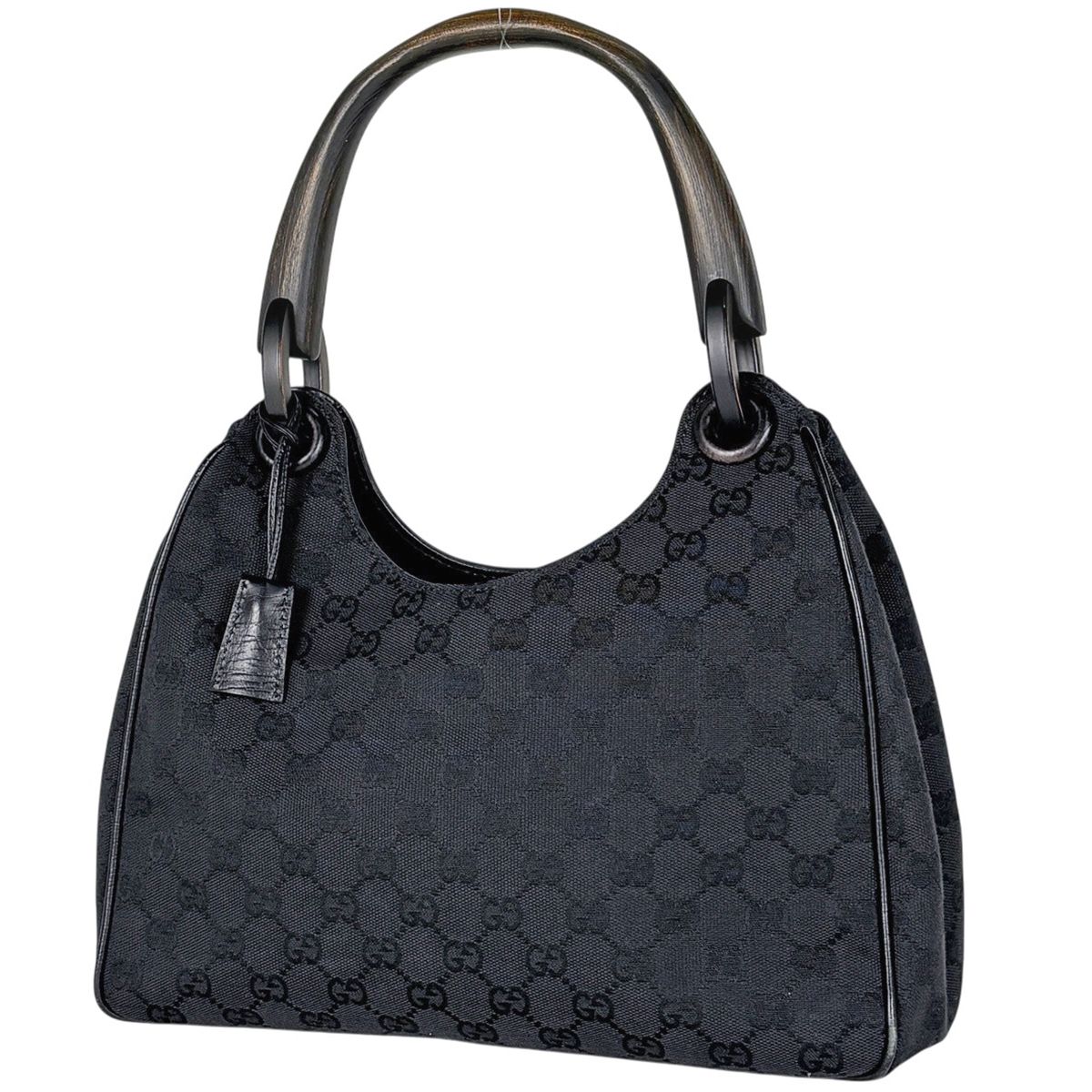 Gucci Shoulder Bag GG Pattern Canvas Black